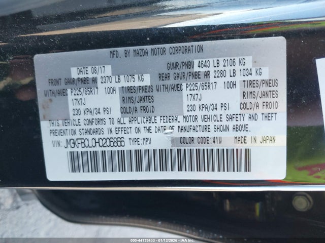 Mazda Cx-5 Touring 2017 JM3KFBCL0H0206866 Image 9