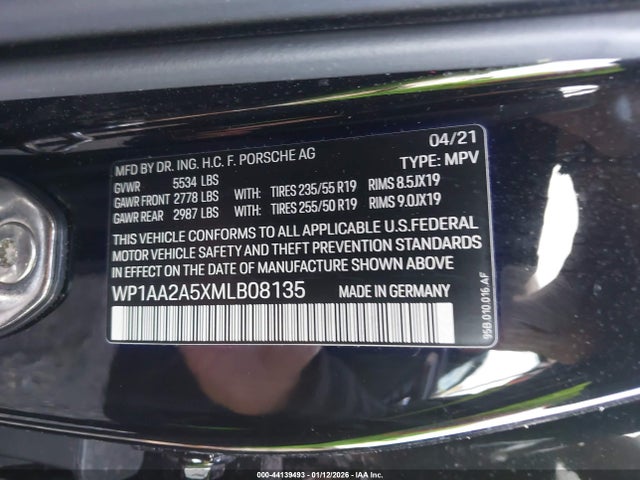 2021 PORSCHE MACAN WP1AA2A5XMLB08135 Photo 8