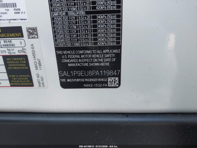 2023 LAND ROVER RANGE ROVER SPORT SAL1P9EU8PA119847 Photo 8