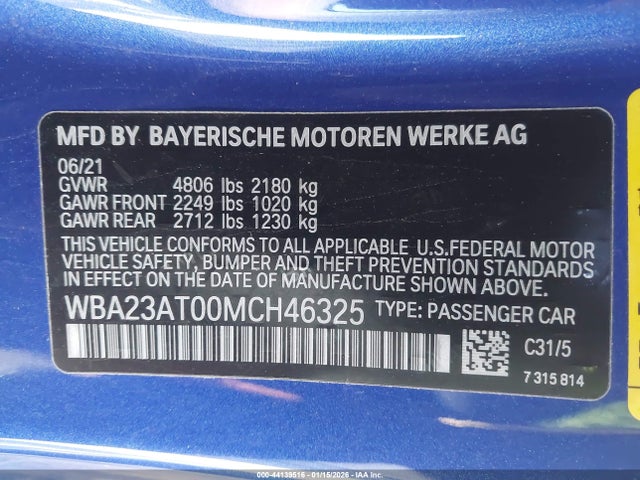2021 BMW 430I WBA23AT00MCH46325 Photo 8