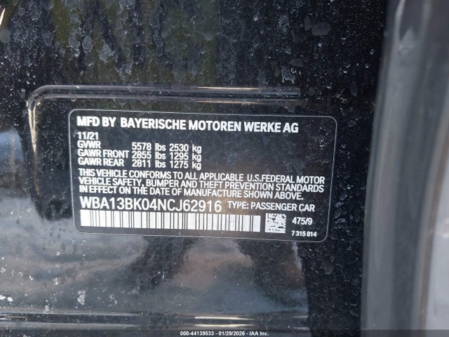 BMW M550 I Xdrive 2022 WBA13BK04NCJ62916 Image 9