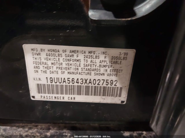 1999 ACURA TL 19UUA5643XA027592 Photo 8