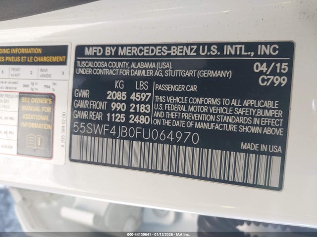 55SWF4JB0FU064970 Mercedes-Benz C 300