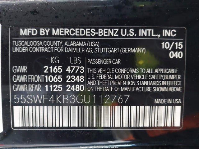 55SWF4KB3GU112767 Mercedes-Benz C 300 4matic