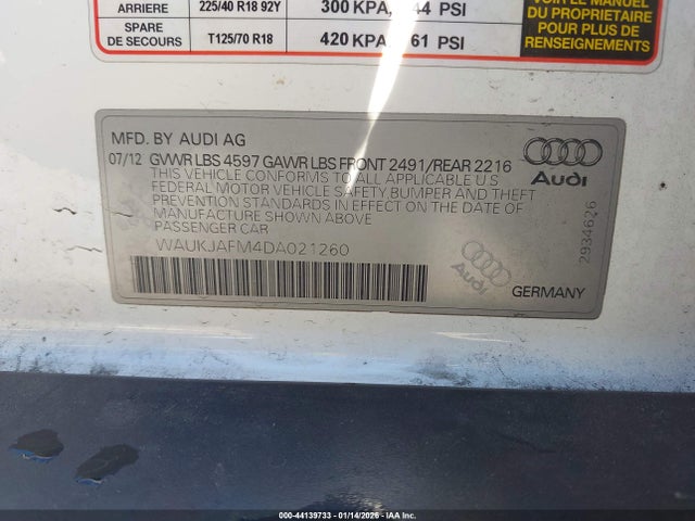 2013 AUDI A3 WAUKJAFM4DA021260 Photo 8