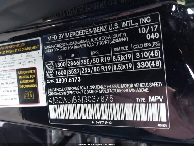 Mercedes-Benz GLE 350 2018 4JGDA5JB8JB037875 Image 9