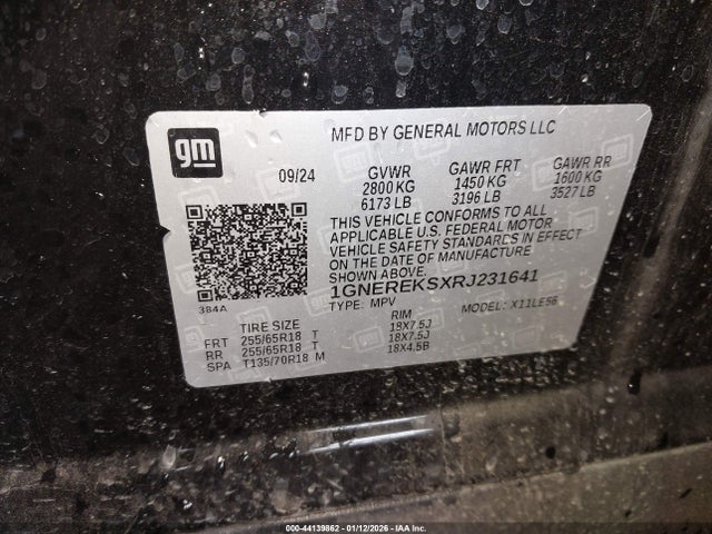 1GNEREKSXRJ231641 Chevrolet Traverse Fwd Ls