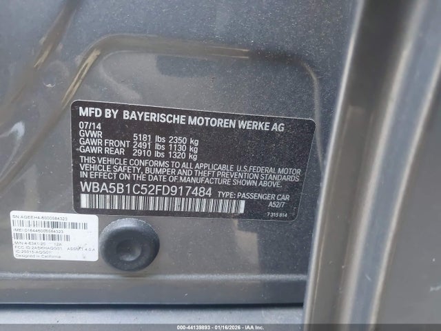 2015 BMW 535I WBA5B1C52FD917484 Photo 8