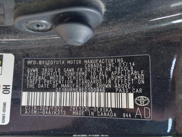 Toyota Corolla S Plus 2014 2T1BURHE8EC100846 Image 9