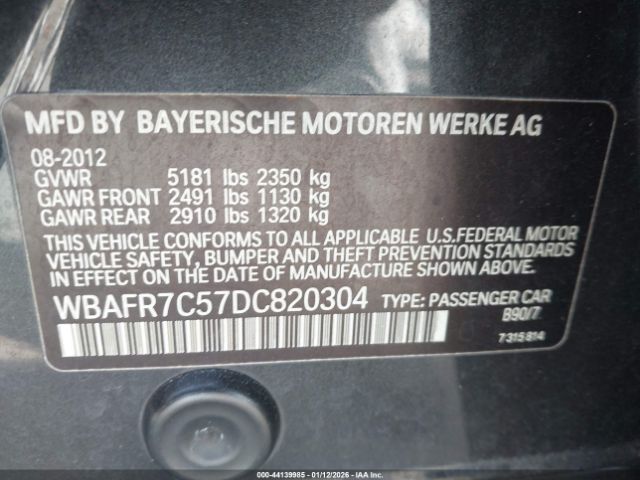 2013 BMW 535I WBAFR7C57DC820304 Photo 8