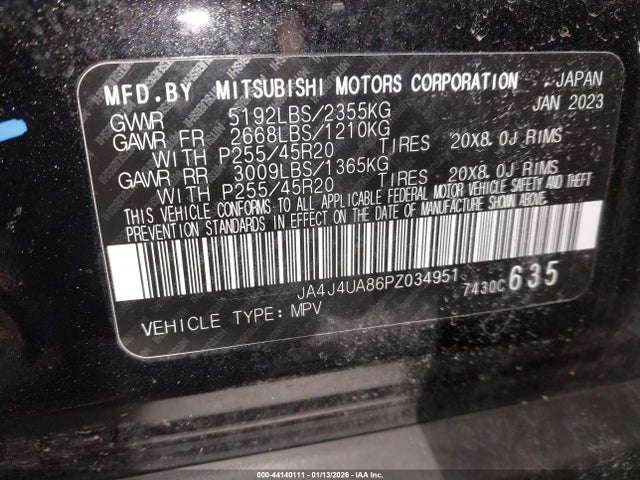 2023 MITSUBISHI OUTLANDER JA4J4UA86PZ034951 Photo 8