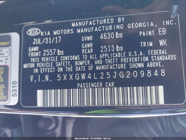 2018 KIA OPTIMA 5XXGW4L25JG209848 Photo 8