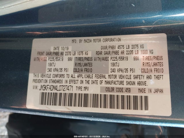 2020 MAZDA CX-5 JM3KFADM4L0727471 Photo 8