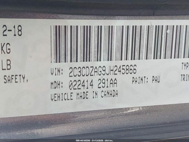 2018 DODGE CHALLENGER 2C3CDZAG9JH245866 Photo 8