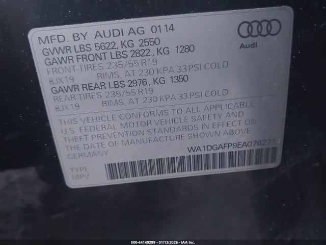 2014 AUDI Q5 WA1DGAFP9EA076271 Photo 8