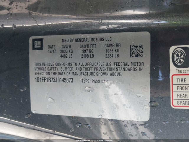 1G1FF1R72J0145873 Chevrolet Camaro 1ss