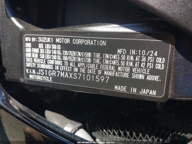 Suzuki GSX-R750 2025 JS1GR7MAXS7101597 Image 10