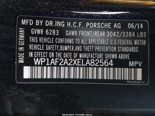 2014 PORSCHE CAYENNE WP1AF2A2XELA82564 Photo 8