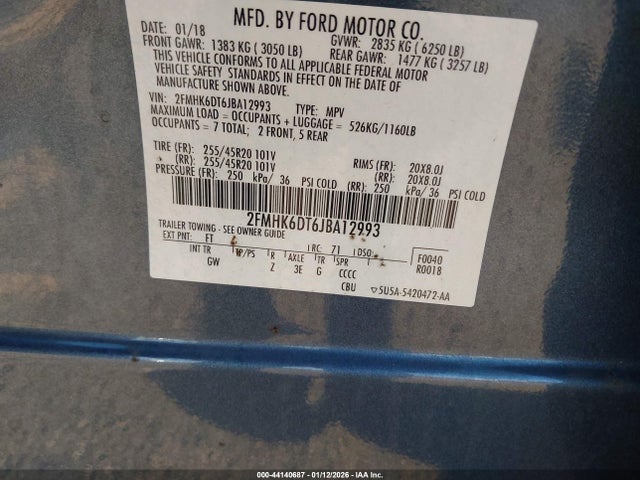 2FMHK6DT6JBA12993 Ford Flex Limited