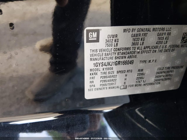 2016 CADILLAC ESCALADE ESV 1GYS4JKJ1GR166049 Photo 8