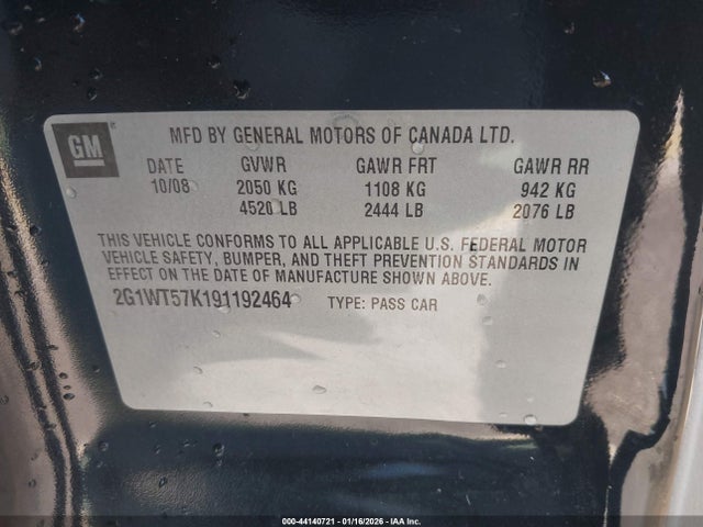 2009 CHEVROLET IMPALA 2G1WT57K191192464 Photo 8