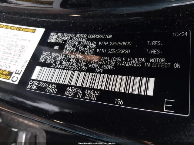 JTJHKCFZ2S2051797 Lexus Nx 450h+ Luxury