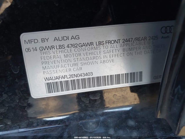 2014 AUDI A4 WAUAFAFL2EN043403 Photo 8