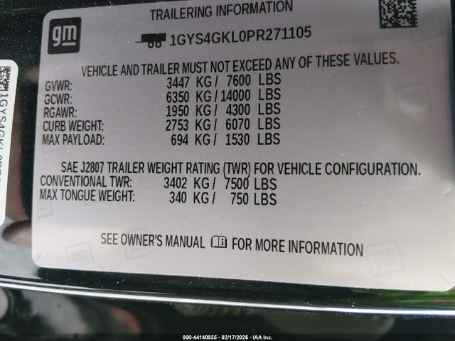 2023 CADILLAC ESCALADE 1GYS4GKL0PR271105 Photo 8