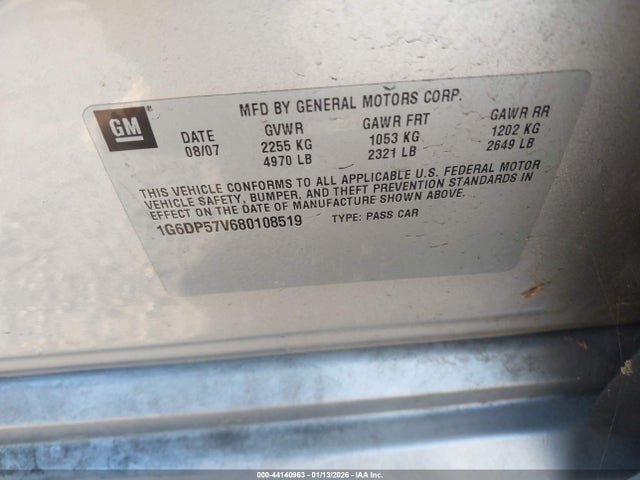 2008 CADILLAC CTS 1G6DP57V680108519 Photo 8