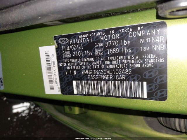 2021 HYUNDAI VENUE KMHRB8A30MU102482 Photo 8