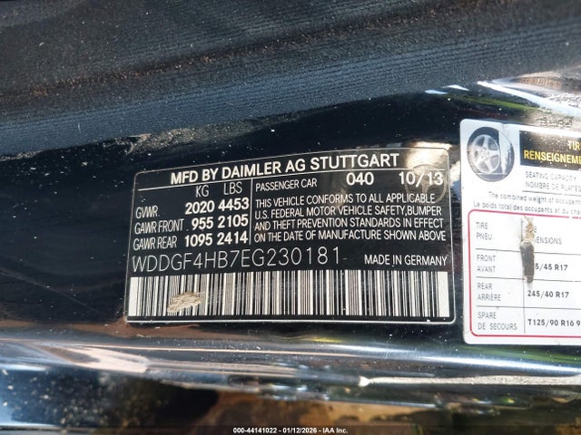 WDDGF4HB7EG230181 Mercedes-Benz C-class C 250 Sport