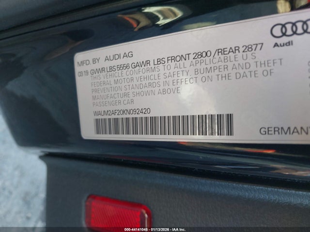 2019 AUDI A6 WAUM2AF20KN092420 Photo 8