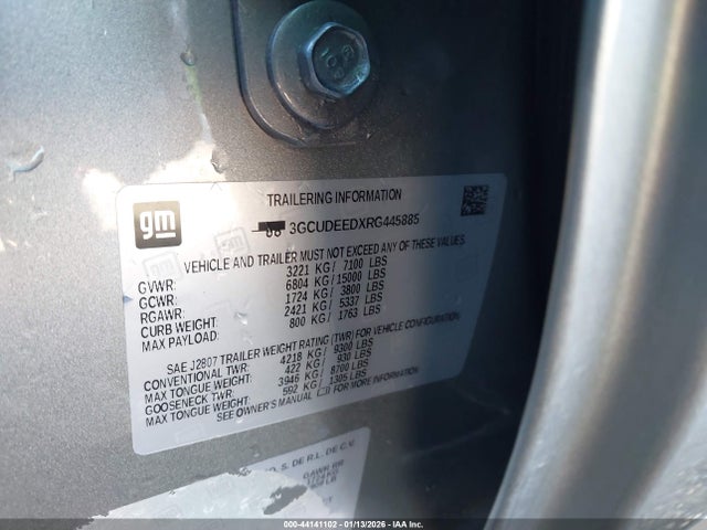 3GCUDEEDXRG445885 Chevrolet Silverado 1500 4wd Short Bed Rst