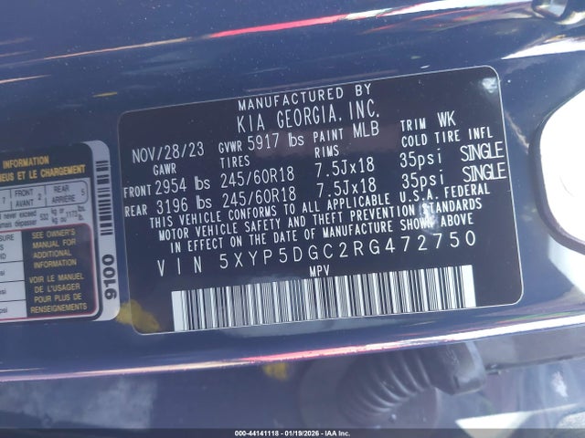 5XYP5DGC2RG472750 KIA Telluride Sx Prestige X-pro