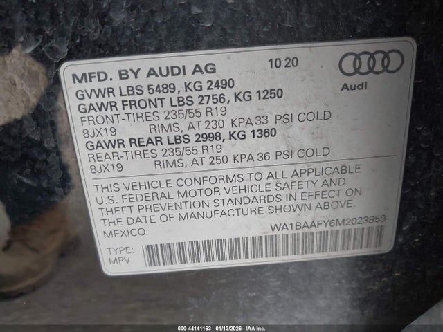 2021 AUDI Q5 WA1BAAFY6M2023859 Photo 8