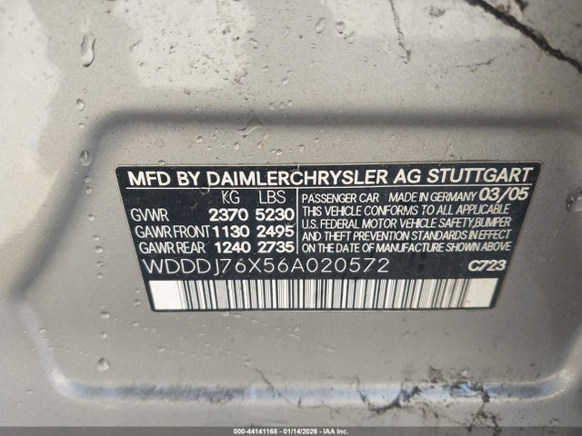 2006 MERCEDES-BENZ CLS 55 AMG WDDDJ76X56A020572 Photo 8