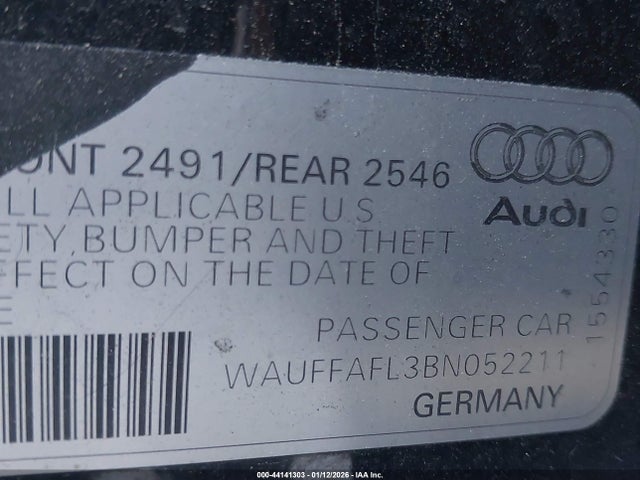 2011 AUDI A4 WAUFFAFL3BN052211 Photo 8