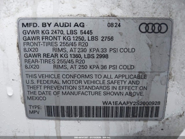2025 AUDI Q5 WA1EAAFY2S2000928 Photo 8