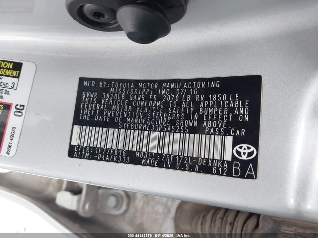 Toyota COROLLA LE 2016 5YFBURHE3GP545255 Image 9