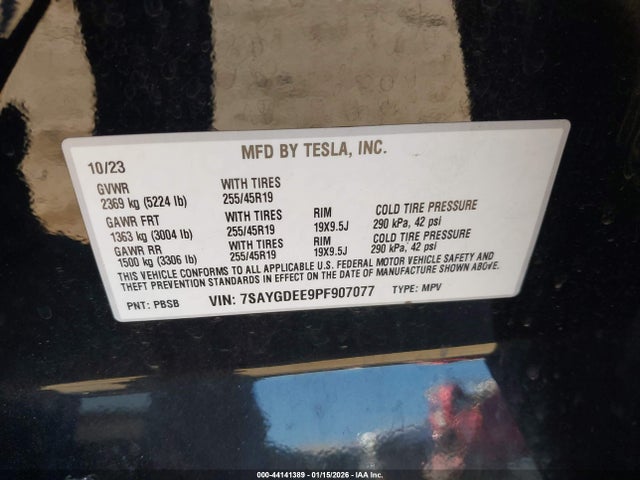 2023 TESLA MODEL Y 7SAYGDEE9PF907077 Photo 8