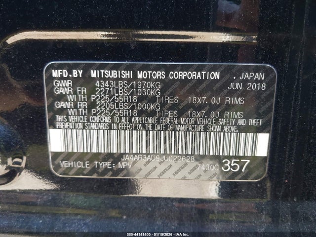 2018 MITSUBISHI OUTLANDER SPORT JA4AR3AU9JU022628 Photo 8