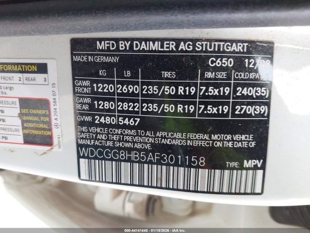 Aukcja sprzedaży 2010 Mercedes-benz Glk 350 4matic, vin: WDCGG8HB5AF301158, numer aukcji: 44141448