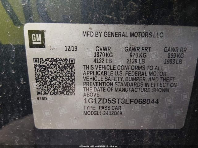 2020 CHEVROLET MALIBU 1G1ZD5ST3LF068044 Photo 8