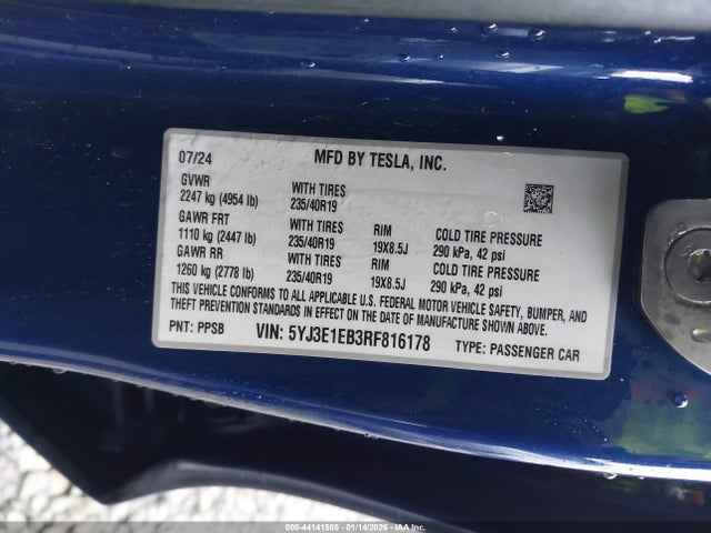 2024 TESLA MODEL 3 5YJ3E1EB3RF816178 Photo 8