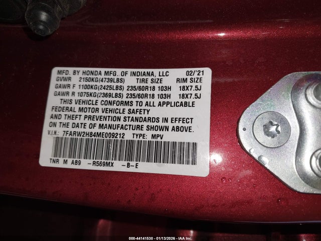 7FARW2H84ME009212 Honda Cr-v Awd Ex-l