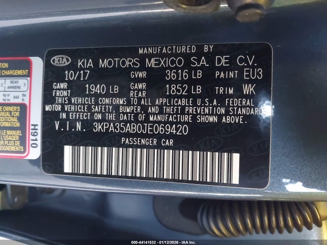 2018 KIA RIO 3KPA35AB0JE069420 Photo 8