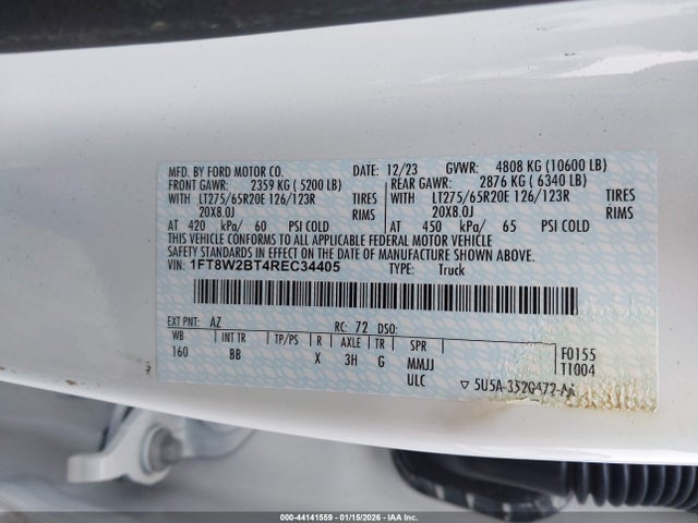1FT8W2BT4REC34405 Ford F-250 Platinum