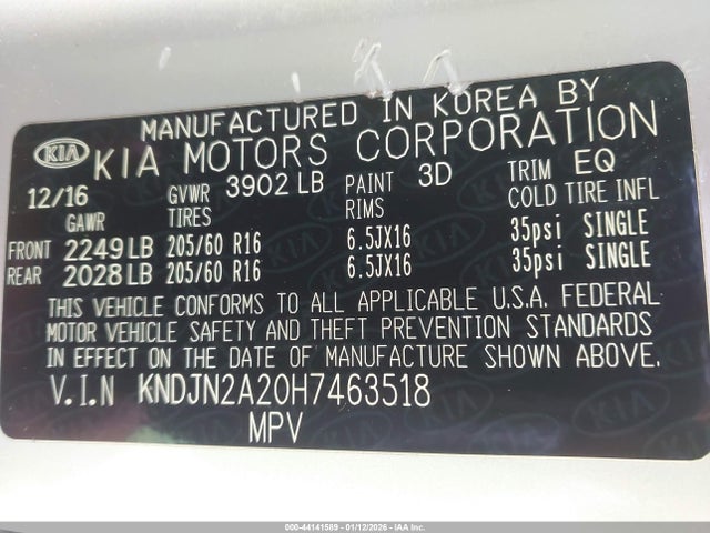 KIA Soul ! 2017 KNDJN2A20H7463518 Image 9