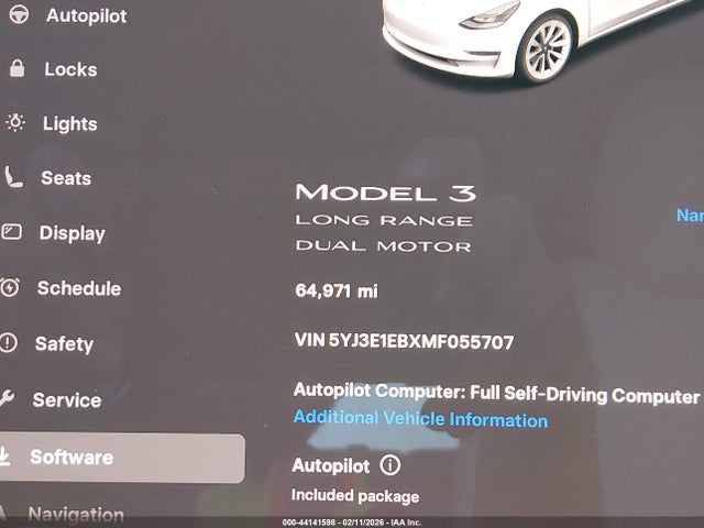 2021 TESLA MODEL 3 5YJ3E1EBXMF055707 Photo 6