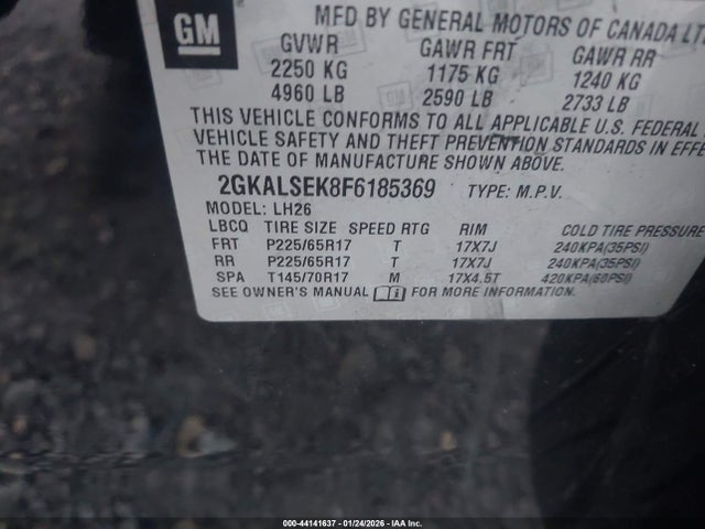 Продажа на аукционе авто 2015 Gmc Terrain Slt-1, vin: 2GKALSEK8F6185369, номер лота: 44141637